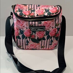 NWT Betsey Johnson Large Insulated Neoprene Adj. Crossbody/Handbag Lunch Bag.